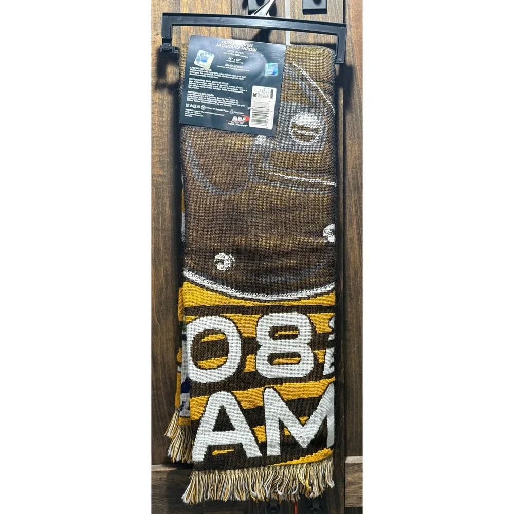 Pittsburgh Steelers 2008 Super Bowl XLIII Champions Jacquard Throw Blanket 46x60
